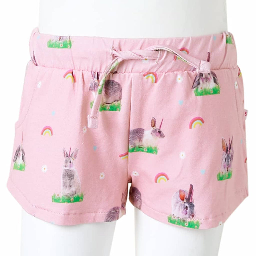 Kindershorts met trekkoord 128 lichtroze 128