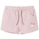 Kids shorts with drawstring 128 mixed light pink