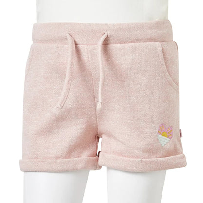 Kindershorts met trekkoord 128 gemengd lichtroze Roze
