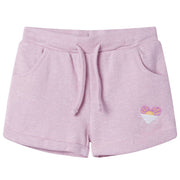 Kindershorts gemengd lila maat 116