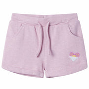 Kindershorts 128 gemengd lila katoen