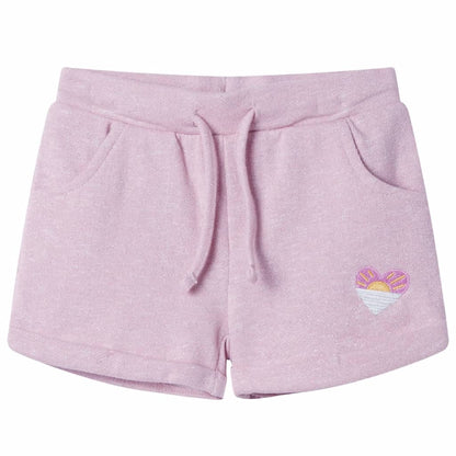 Kindershorts met trekkoord 128 gemengd lila Lila
