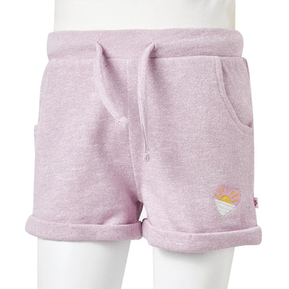 Kindershorts met trekkoord 128 gemengd lila Lila
