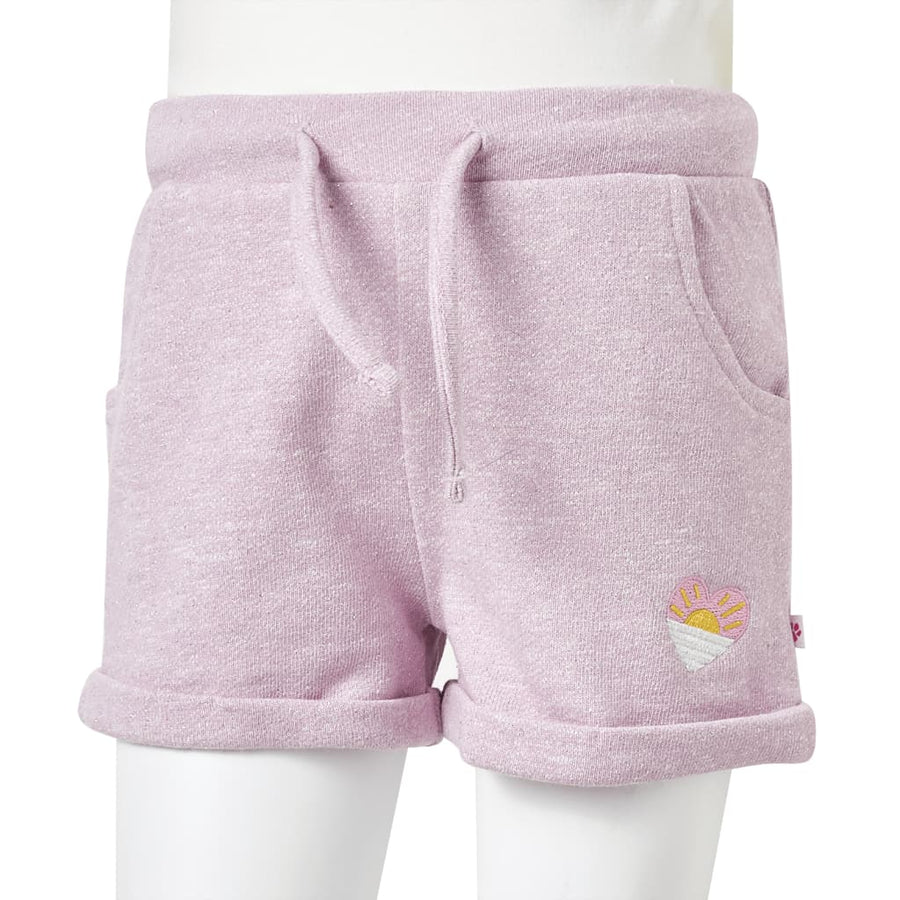 Kindershorts met trekkoord 128 gemengd lila Lila