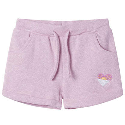 Kindershorts met trekkoord 140 gemengd lila Lila