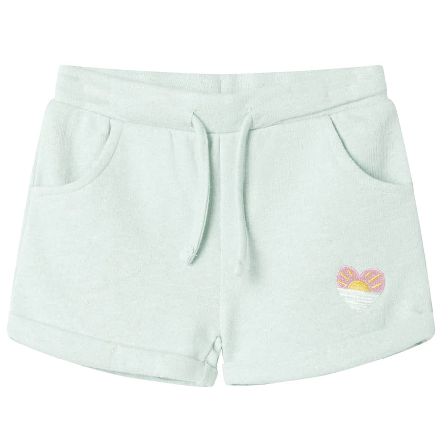 Kindershorts met trekkoord 116 gemengd lichtmintkleurig Mintgroen 116