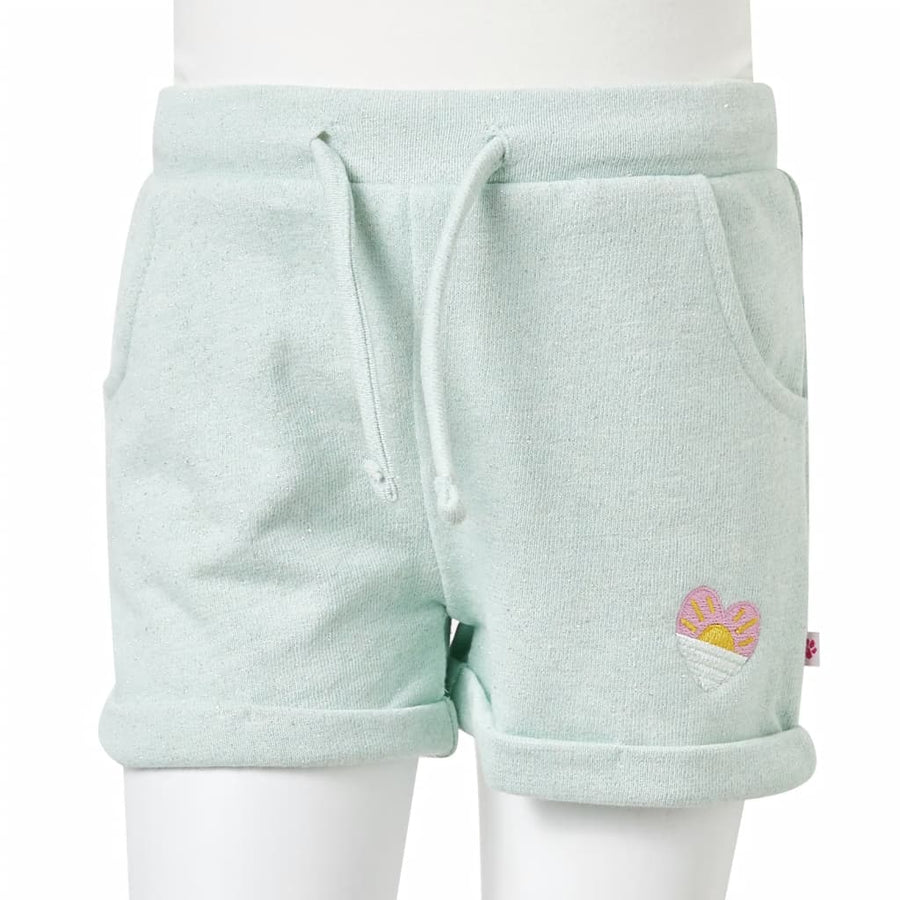 Kindershorts met trekkoord 116 gemengd lichtmintkleurig Mintgroen 116