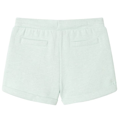 Kindershorts met trekkoord 128 gemengd lichtmintkleurig Mintgroen 128