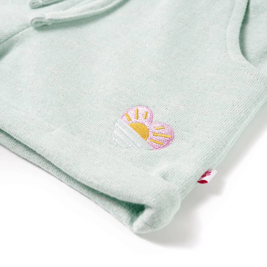 Kindershorts met trekkoord 128 gemengd lichtmintkleurig Mintgroen 128