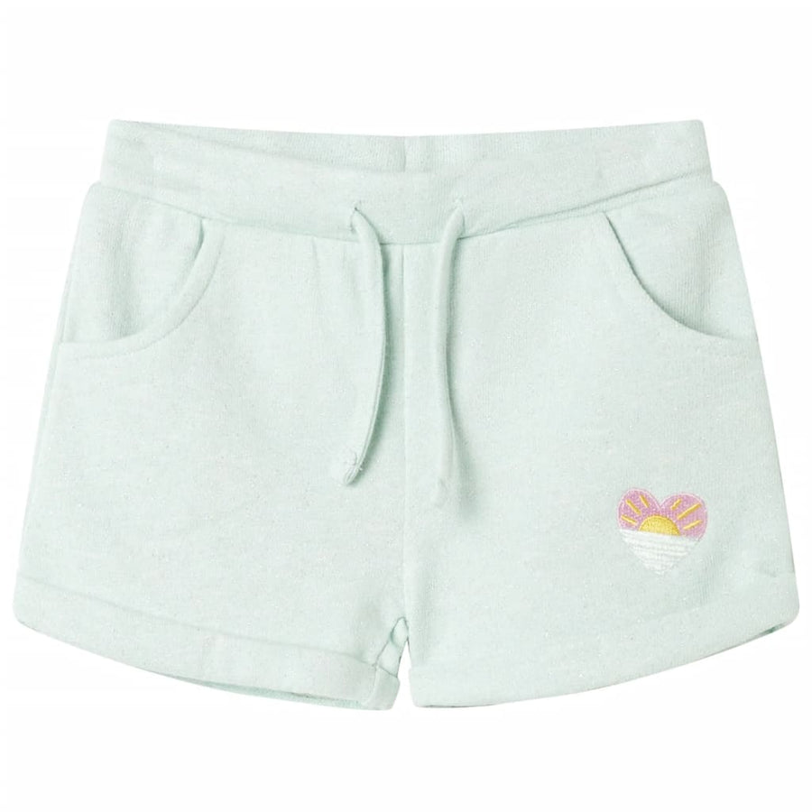 Kindershorts met trekkoord 140 gemengd lichtmintkleurig Mintgroen