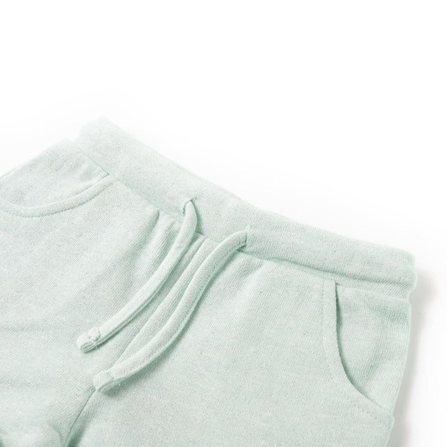 Kindershorts met trekkoord 140 gemengd lichtmintkleurig Mintgroen
