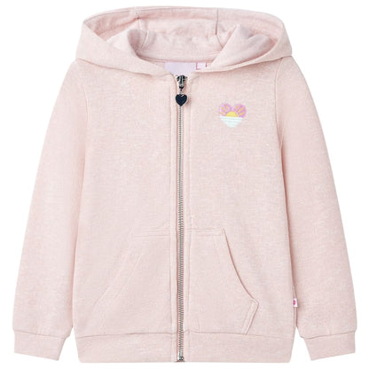 Kindervest met capuchon en rits 104 gemengd lichtroze Roze 104