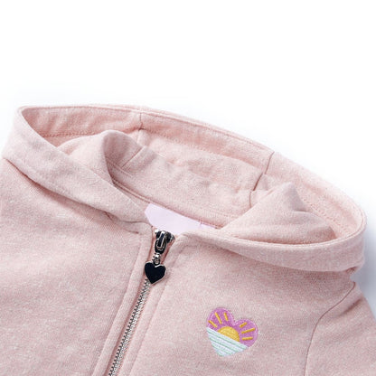 Kindervest met capuchon en rits 104 gemengd lichtroze Roze 104