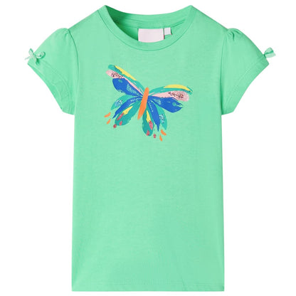 Kindershirt 116 lichtgroen Groen
