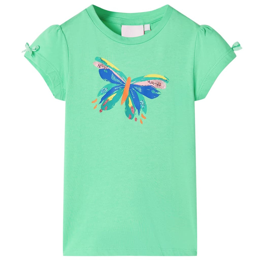 Kindershirt 116 lichtgroen Groen