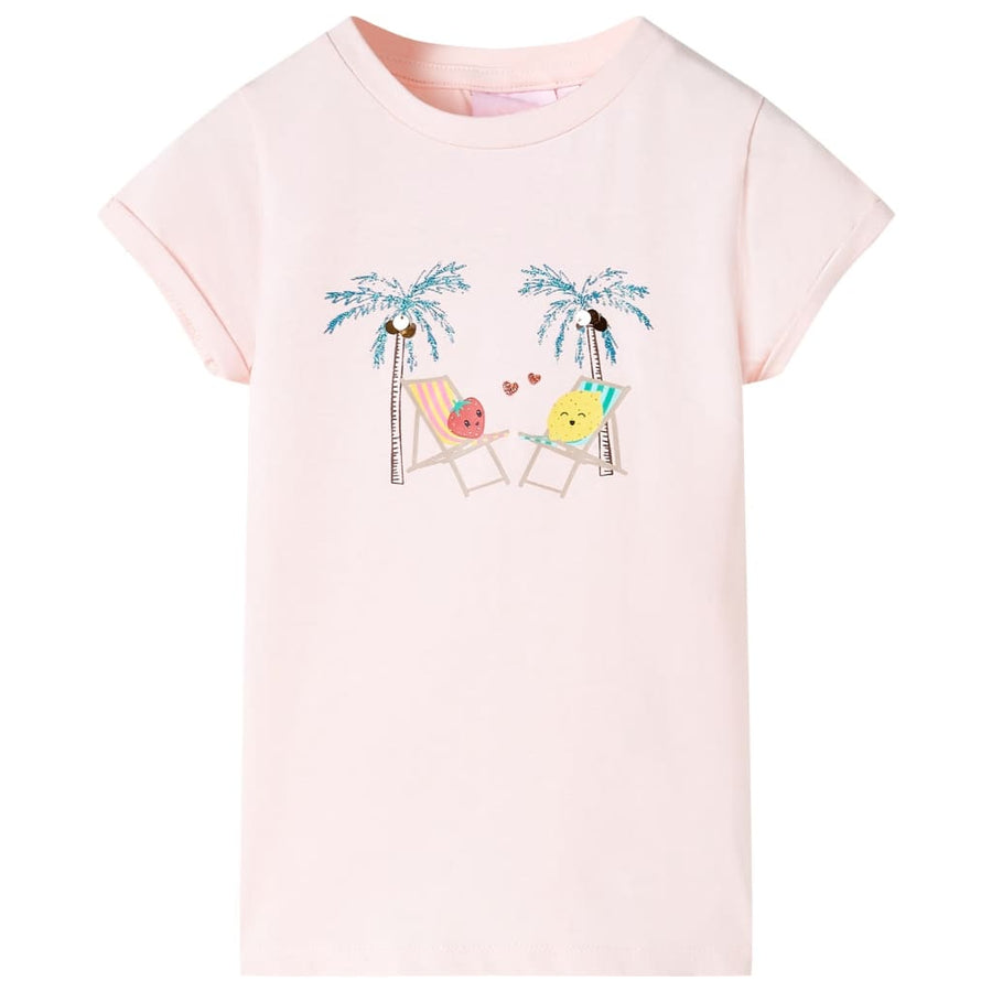 Kindershirt 140 zachtroze Roze