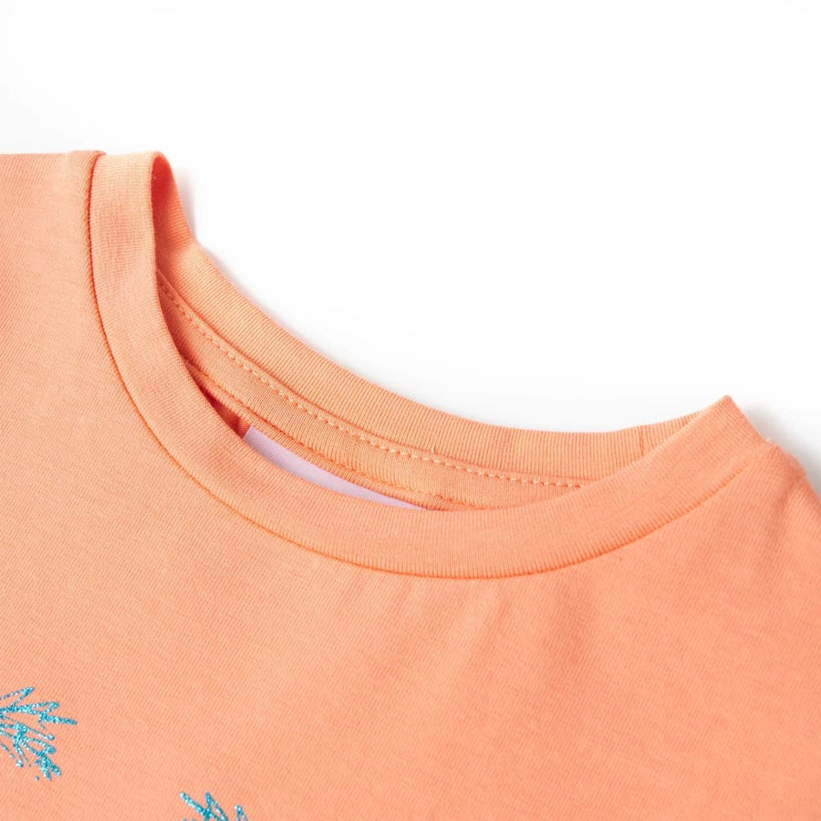 Kindershirt 128 perzikkleurig Perzik 128
