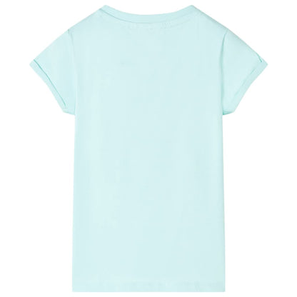 Kindershirt 128 lichtzeeblauw Aqua 128