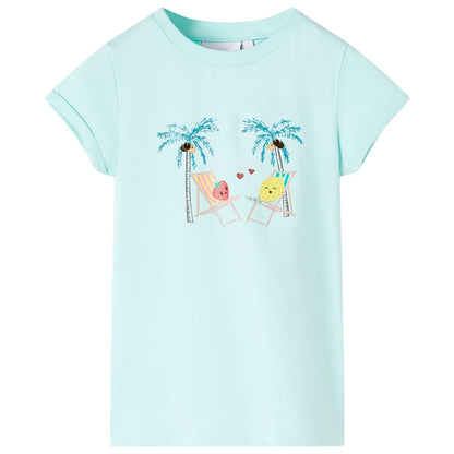 Kindershirt 140 lichtzeeblauw Aqua 140