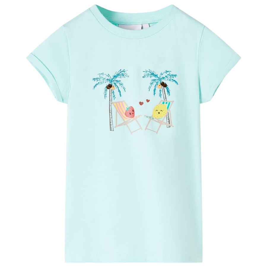 Kindershirt 140 lichtzeeblauw Aqua 140
