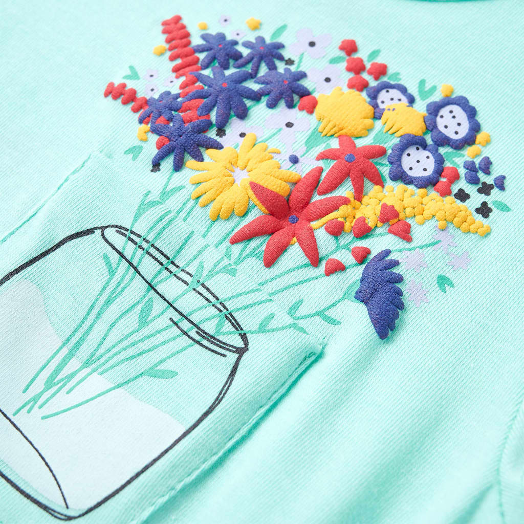 Kindershirt 128 lichtmint Mintgroen