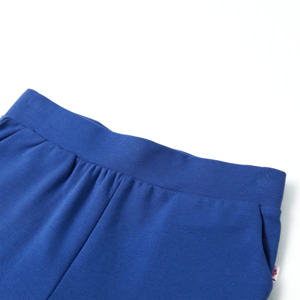 Kinderbroek met wijde pijpen 116 kobaltblauw Blauw 116