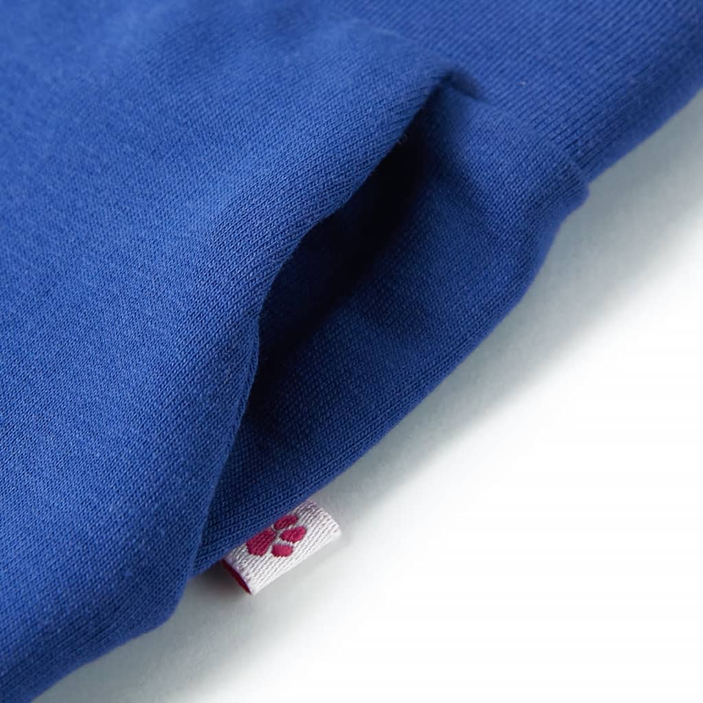 Kinderbroek met wijde pijpen 116 kobaltblauw Blauw 116