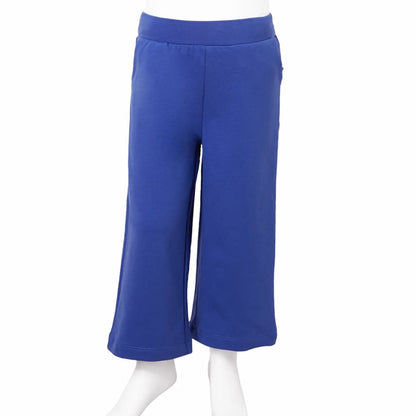 Kinderbroek met wijde pijpen 116 kobaltblauw Blauw 116