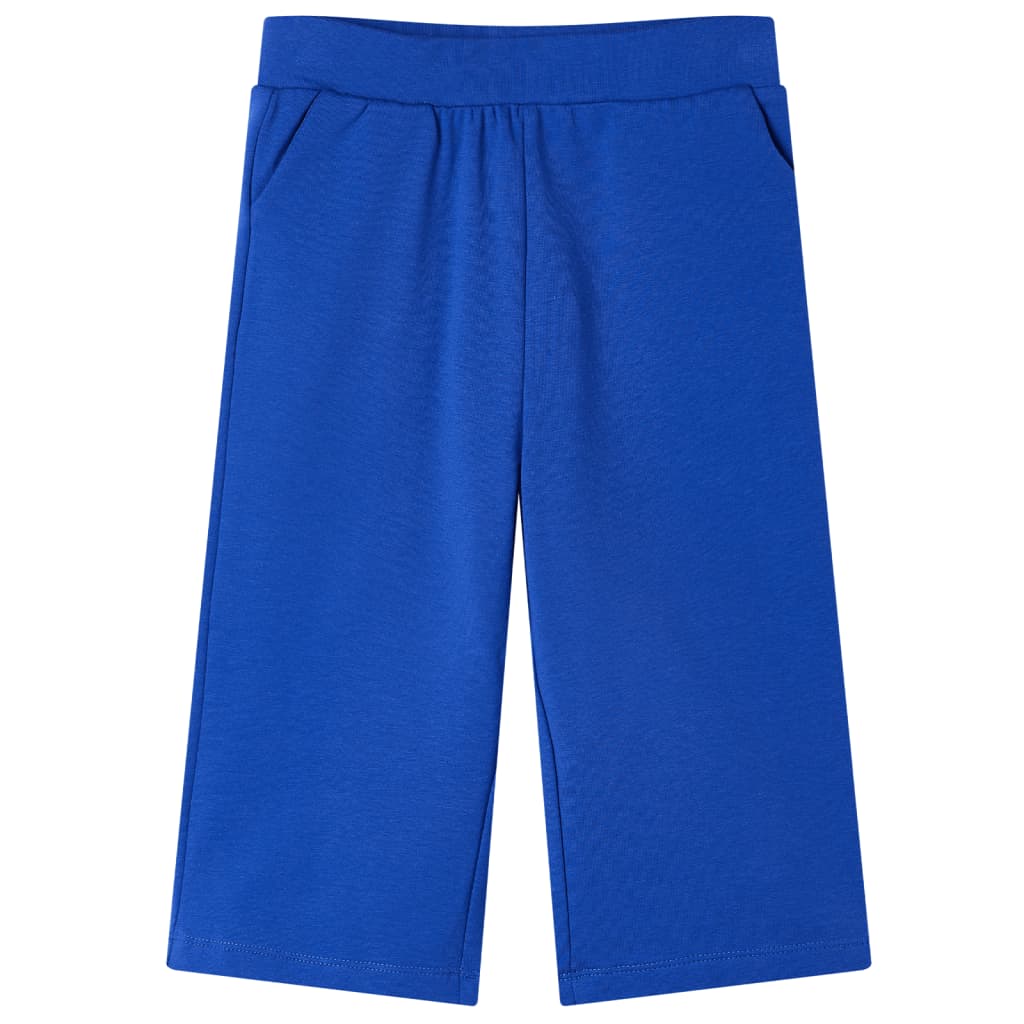 Kinderbroek met wijde pijpen 128 kobaltblauw Blauw 128