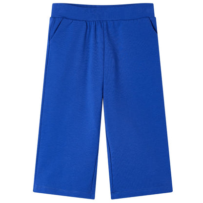 Kinderbroek met wijde pijpen 128 kobaltblauw Blauw 128