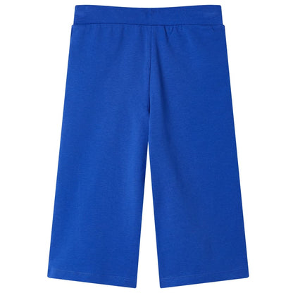 Kinderbroek met wijde pijpen 128 kobaltblauw Blauw 128
