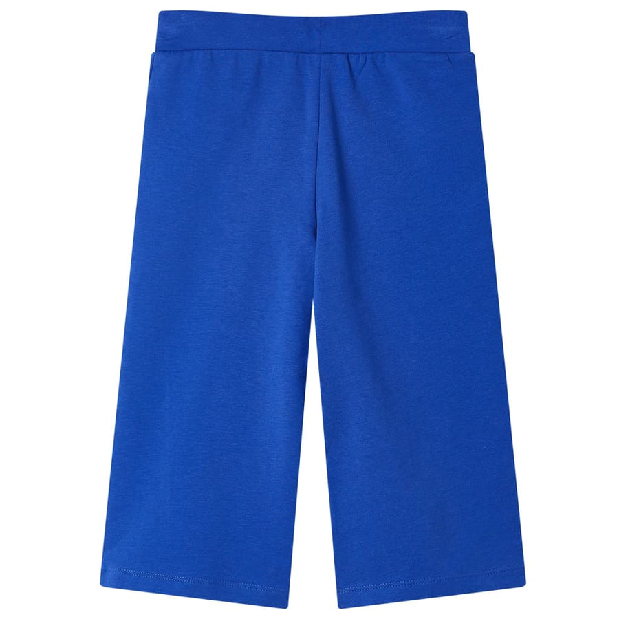 Kinderbroek met wijde pijpen 140 kobaltblauw Blauw