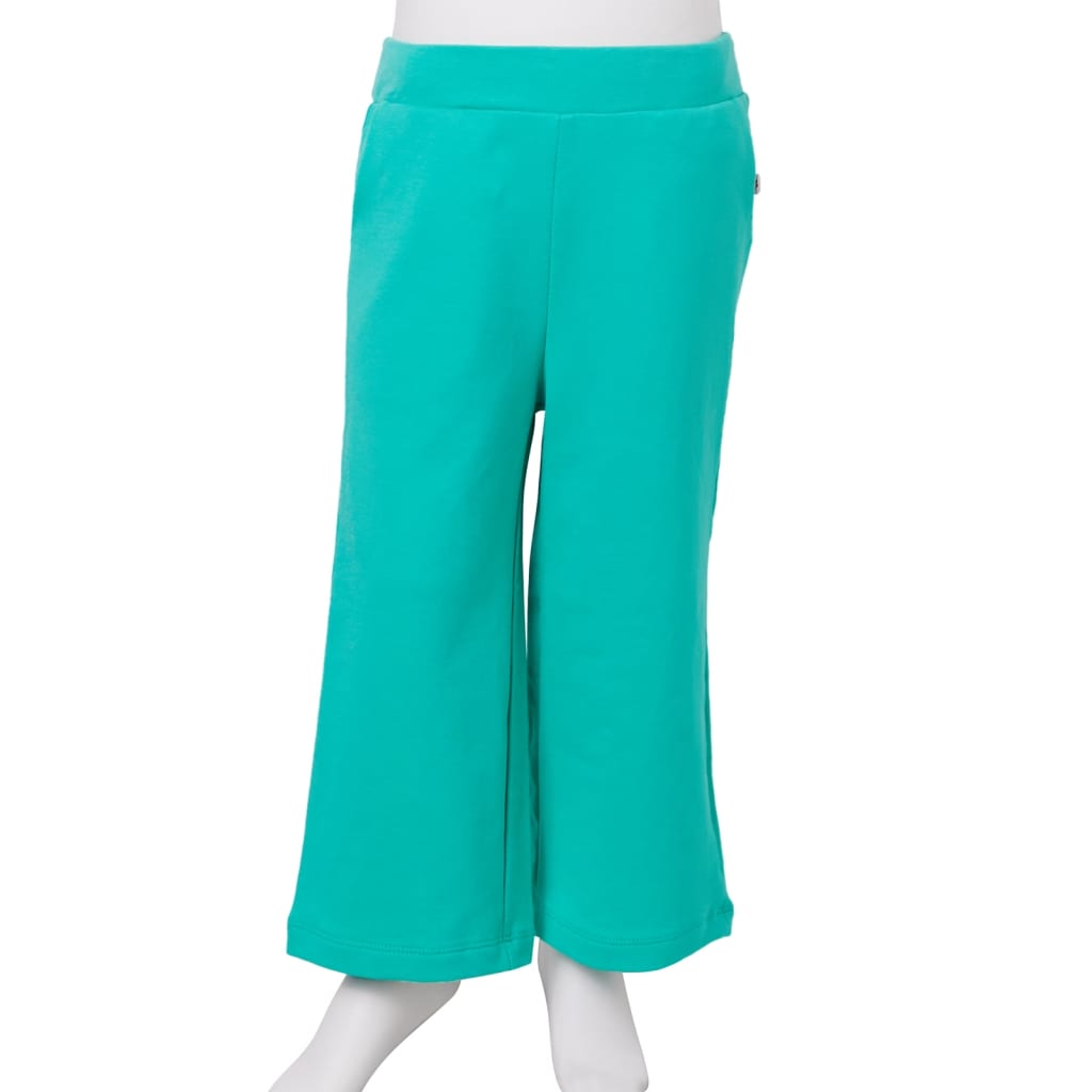 Kinderbroek met wijde pijpen 116 mintkleurig Mintgroen 116
