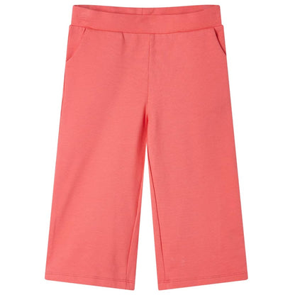 Kinderbroek met wijde pijpen 92 koraalkleurig Koraal