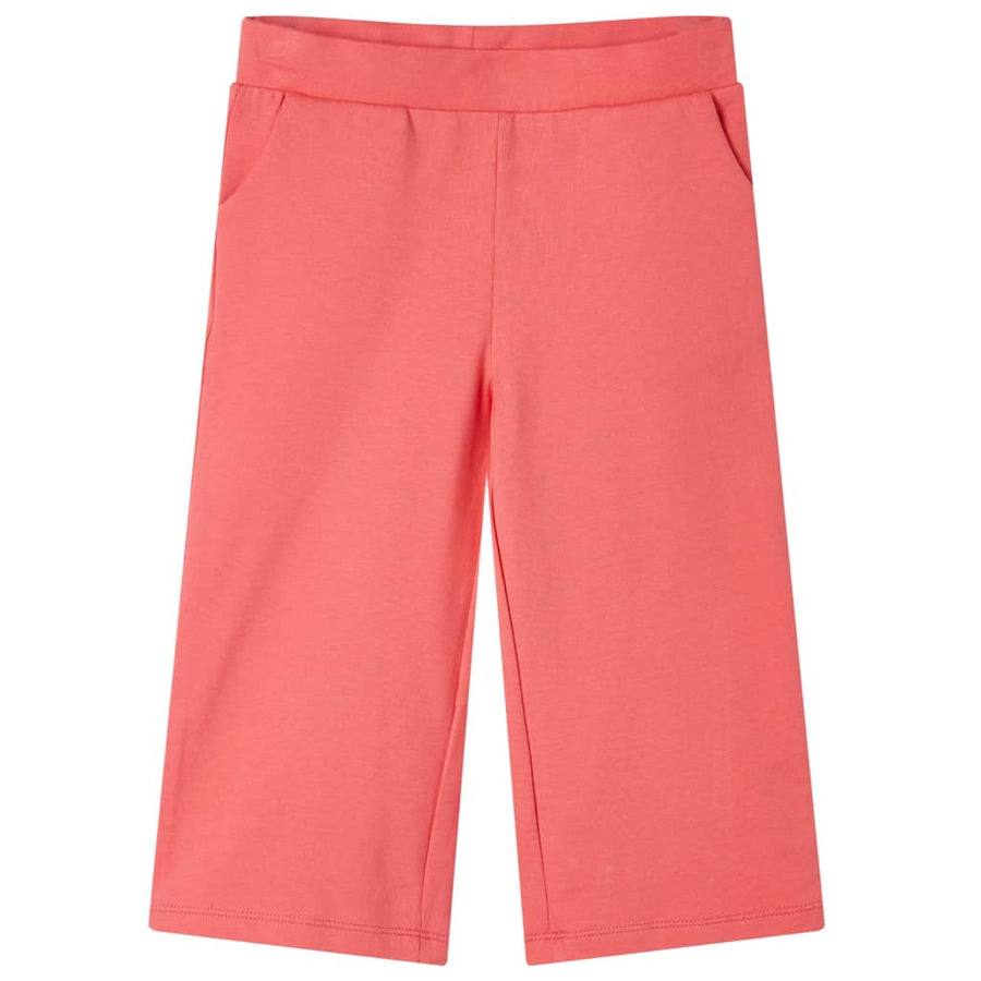 Kinderbroek met wijde pijpen 92 koraalkleurig Koraal