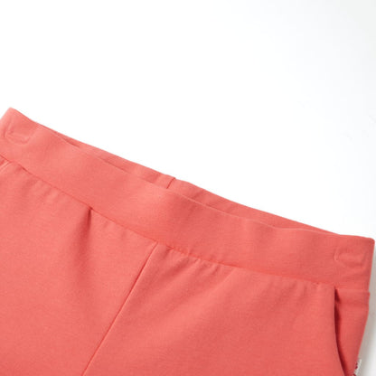 Kinderbroek met wijde pijpen 92 koraalkleurig Koraal