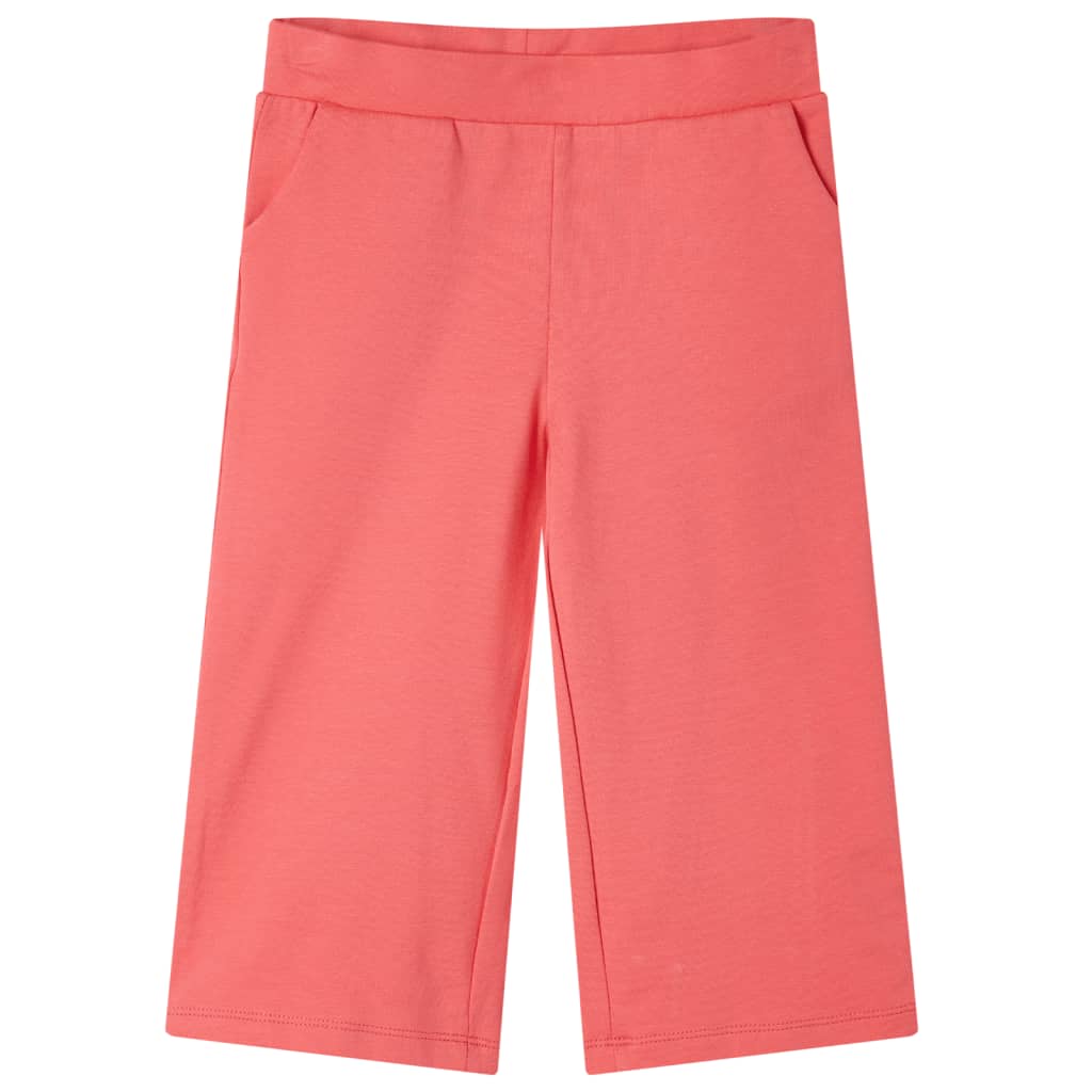 Kinderbroek met wijde pijpen 104 koraalkleurig Koraal
