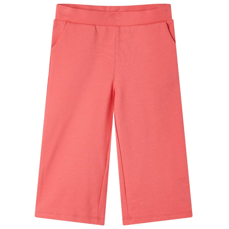 Kinderbroek met wijde pijpen 104 koraalkleurig Koraal