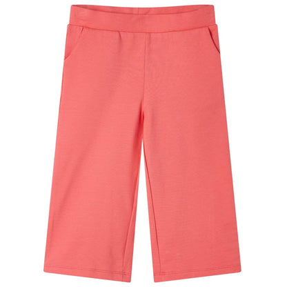 Kinderbroek met wijde pijpen 116 koraalkleurig Koraal