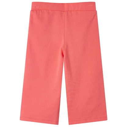 Kinderbroek met wijde pijpen 116 koraalkleurig Koraal