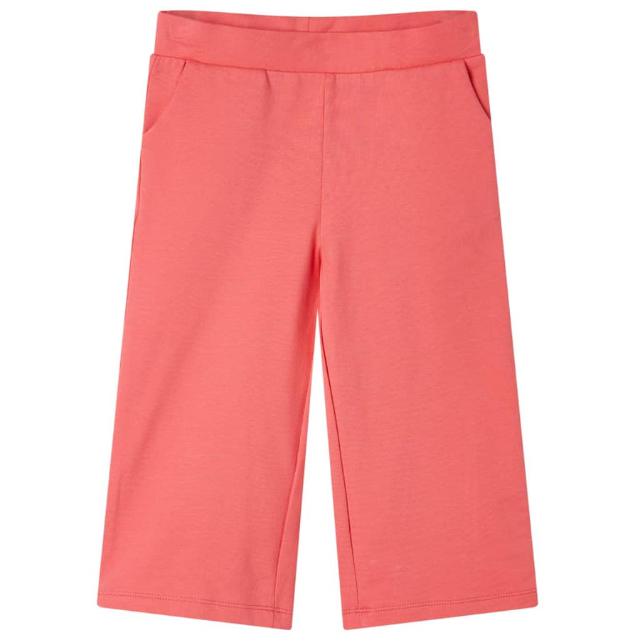 Kinderbroek met wijde pijpen 128 koraalkleurig Koraal