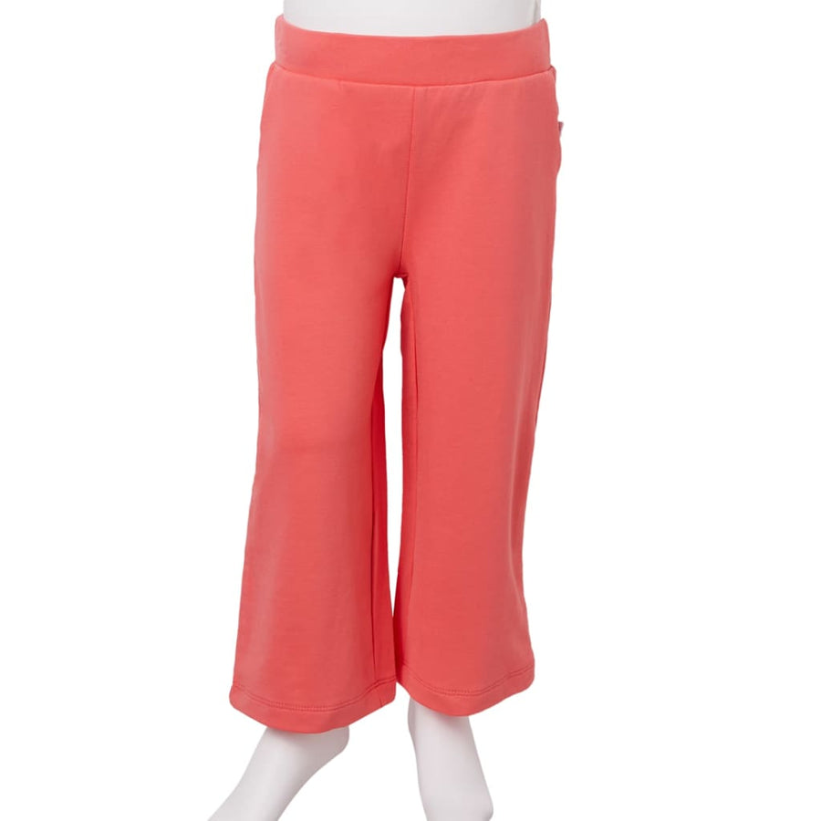 Kinderbroek met wijde pijpen 128 koraalkleurig Koraal