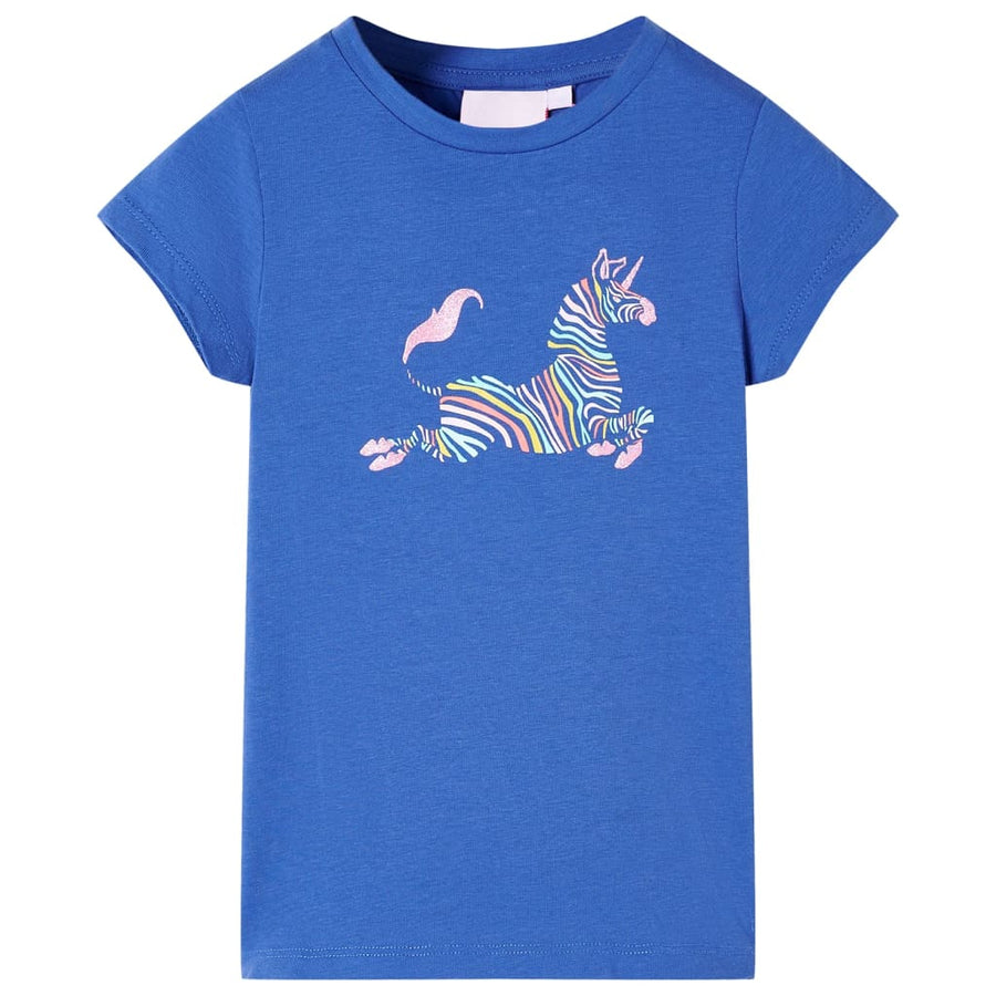 Kindershirt 116 kobaltblauw Blauw 116