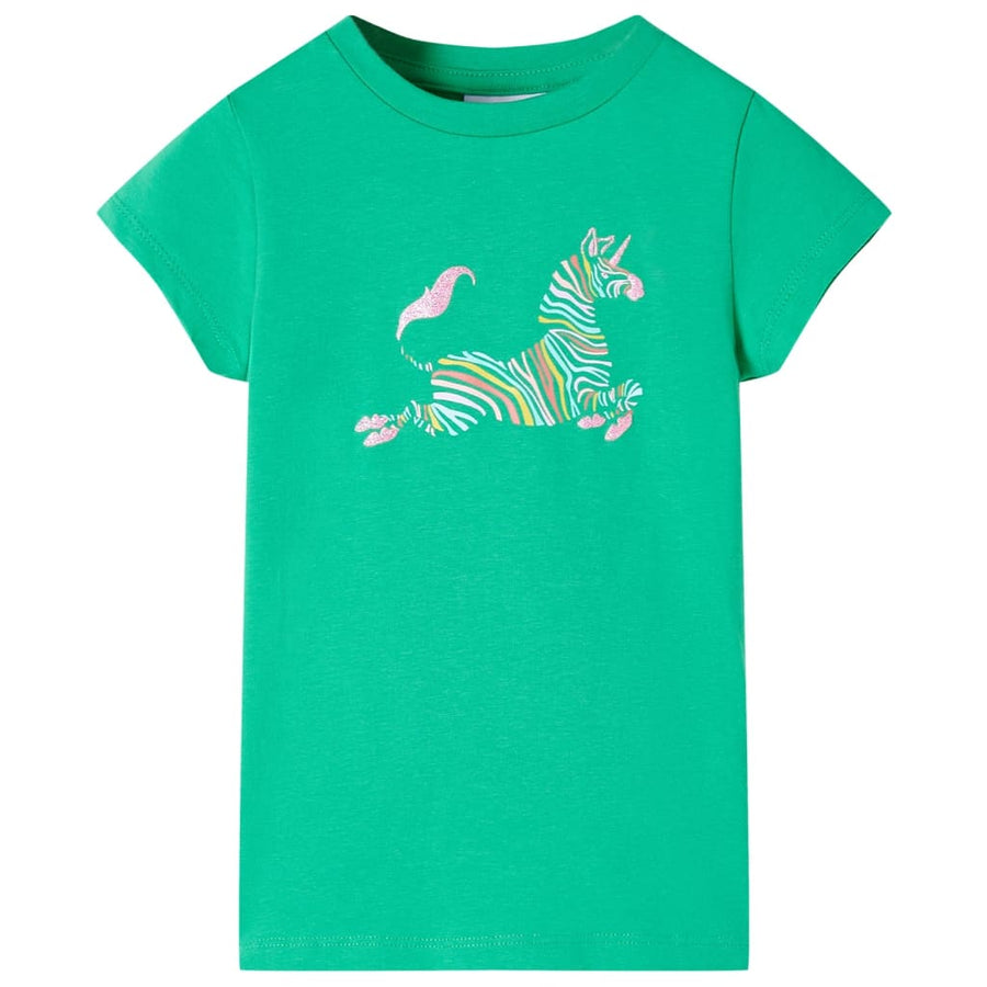 Kindershirt 128 groen Groen 128