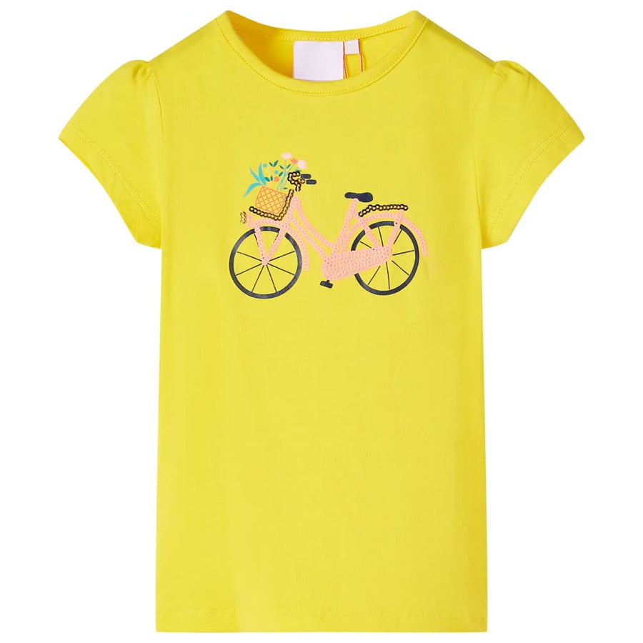 Kindershirt 116 geel Geel