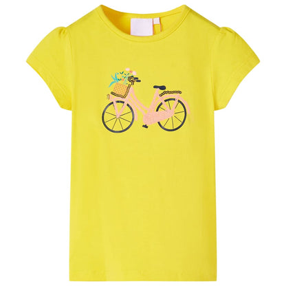 Kindershirt 128 geel Geel