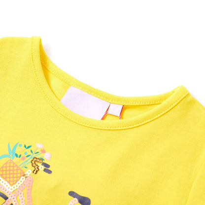 Kindershirt 128 geel Geel