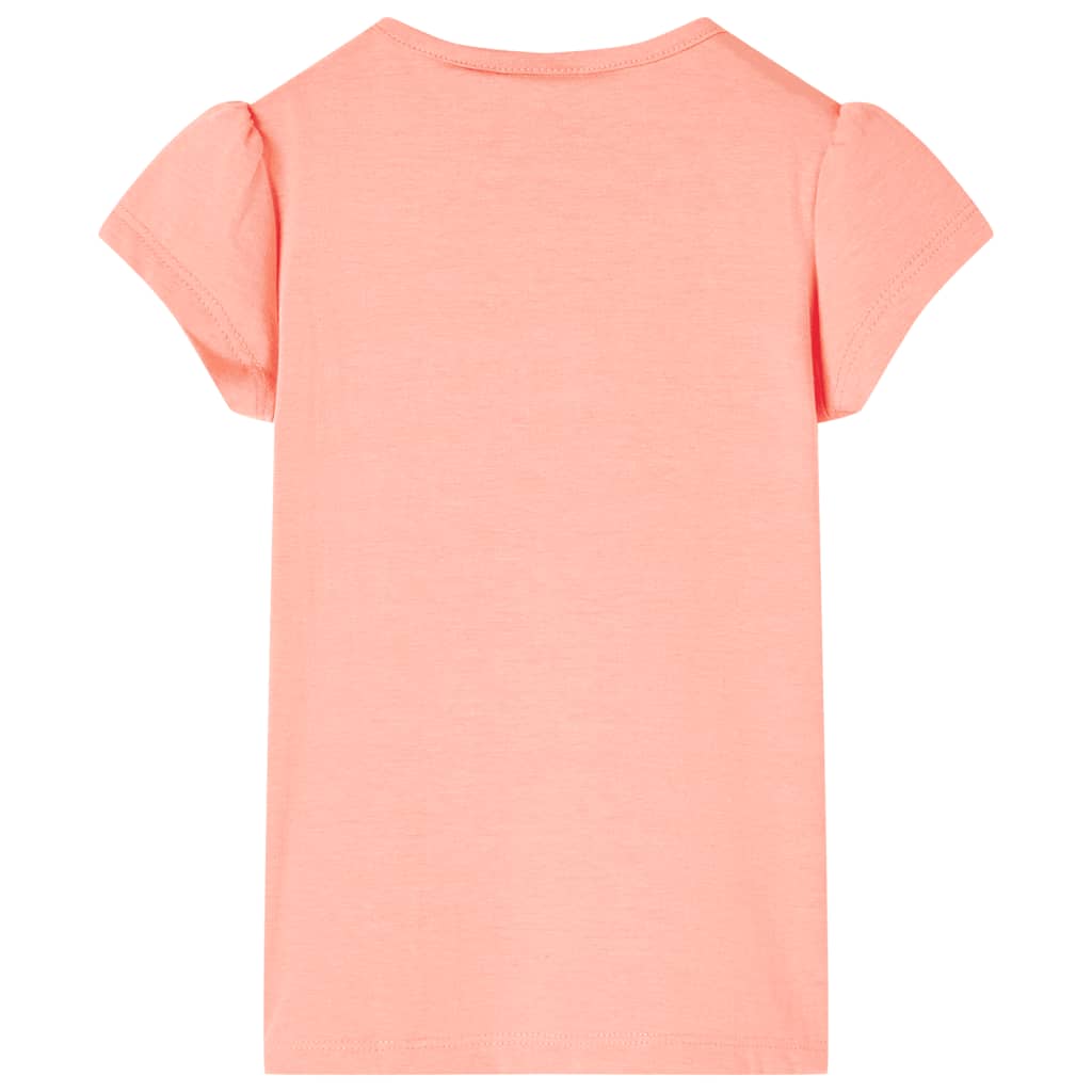 Kindershirt 104 neonkoraalkleurig Koraal