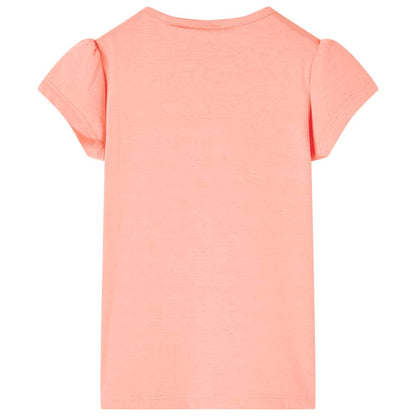 Kindershirt 104 neonkoraalkleurig Koraal