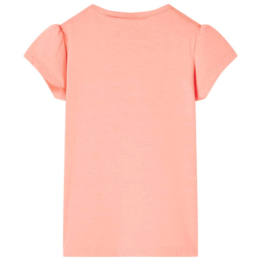 Kindershirt 104 neonkoraalkleurig Koraal